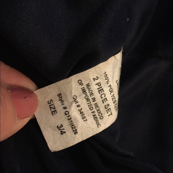 ❤️ Two (2) piece Crystal Navy Halter and long skirt Formal Gown 💋 - Picture 8 of 8